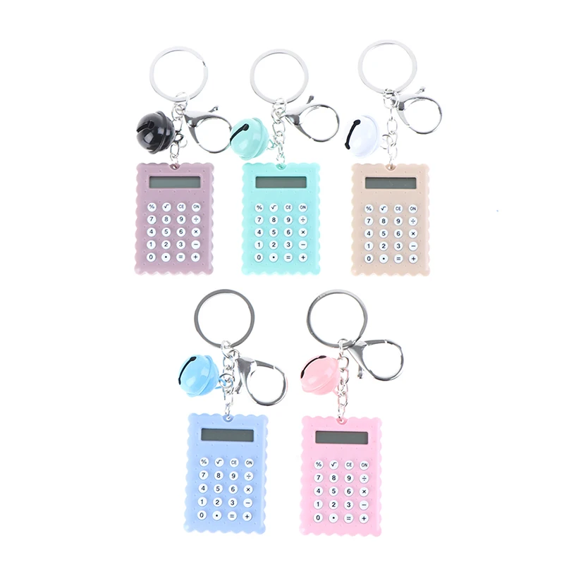 1pc Portable Kawaii Mini Calculator Pocket Size 8 Digits Display Cartoon Mini Ultra-thin Button Cute Calculator School Supplies