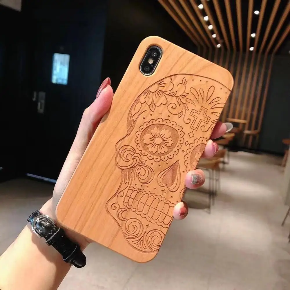 

2019 Starplat Real Wood Cell Phone Case for Drop Resistant Anti-knock case for iPhone 6 7 8 6p 7p 8p x xr xs max