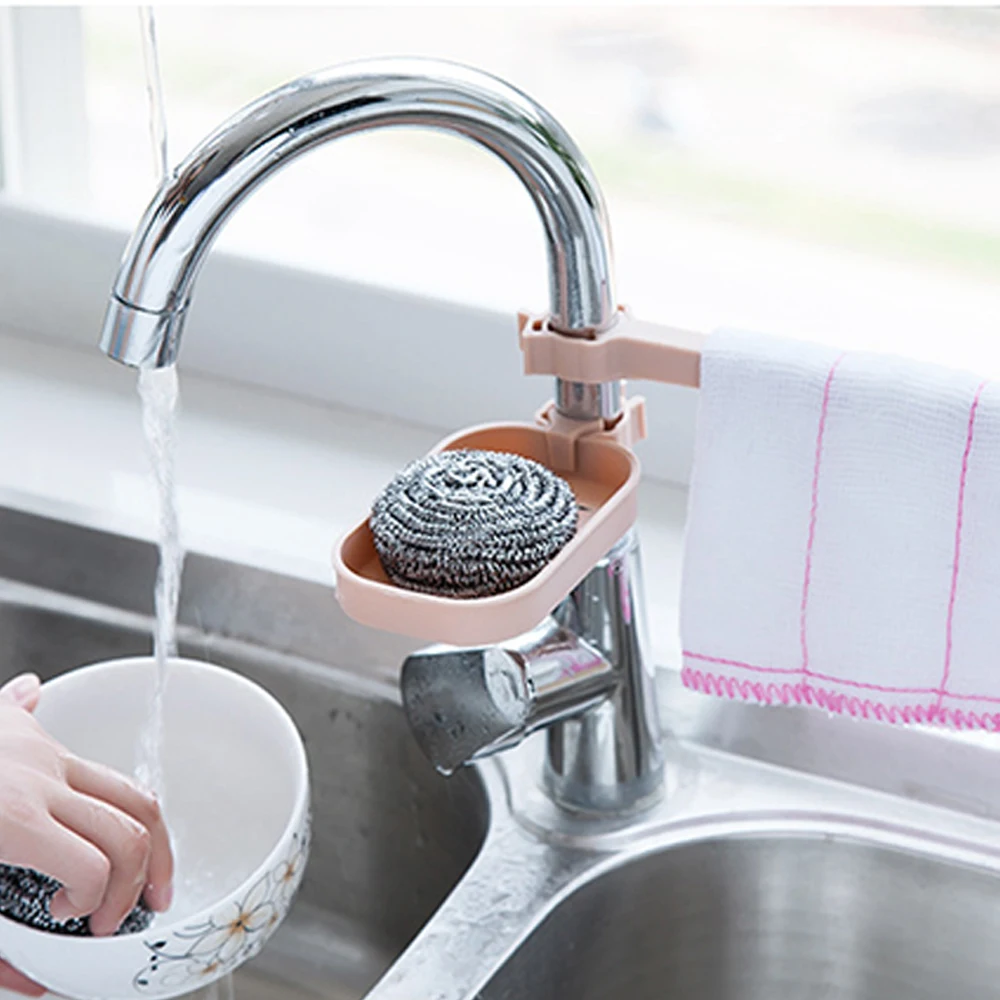 

1Pc Faucet Drain Storage Rack Kitchen Sink Sponge Rag Rack Bathroom Towel Rack Soap Rack Rack Storage Rack Kitchen Supplies