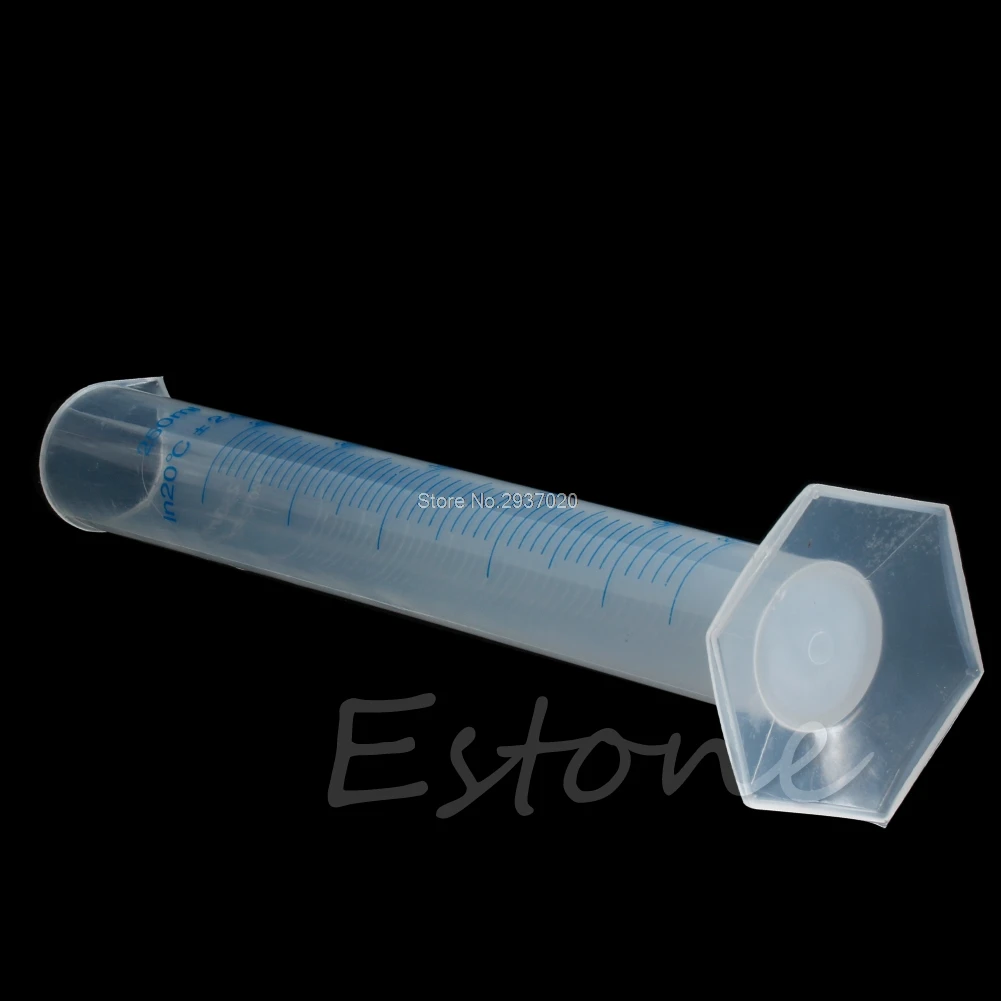 Generic 50ml Laboratory Trial Test Tube Jar Tool Plastic Measuring