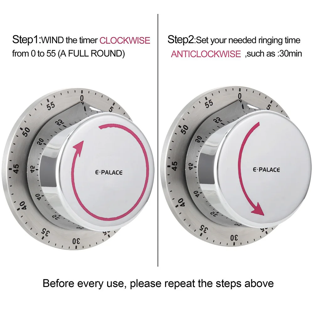 Kitchen Cooking Timer With Manual Loud Alarm Sound Home Baking