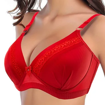 

Cup Lace Push up Bra Black Bralette Deep V Women's Bras Underwear New Fashion Ladies Big Size 3/4 Large Size Hot Selling Cotton