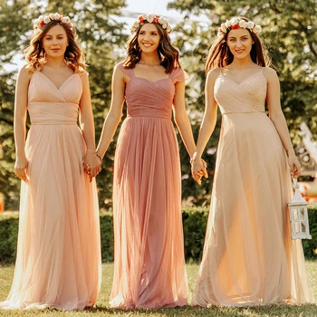 

Robe De Soiree A-Line Sleeveless Square Collar Elegant Ruched Evening Dress Formal Dresses Evening Gown Vestido De Noche