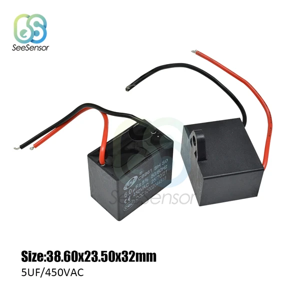 5UF 450VAC CBB61 начиная с постоянной ёмкости, универсальный конденсатор переменного тока конденсатор вентилятора 450V CBB конденсатор моторного двигателя 1 мкФ 1,2 мкФ 1,5 мкФ 2 мкФ 3,5 мкФ 5 мкФ 6 мкФ 8 мкФ 10 мкФ 12 мкФ 20 мкФ - Цвет: 5UF 450VAC