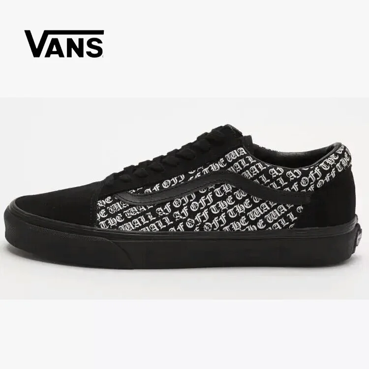 Мужские и женские парусиновые туфли Vans OLD SKOOL черно-белая спортивная обувь на