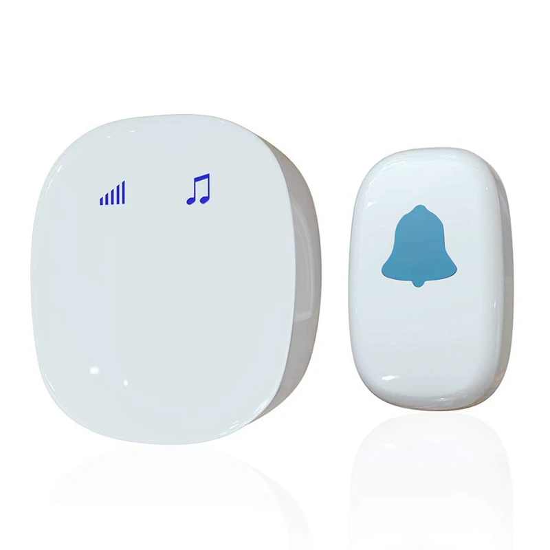 

Eu Plug,Wireless Doorbell Kit, Press Control Doorbell Kit, Wireless Remote Control Doorbell, Home, Classroom And Office, White