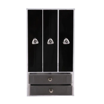 

Multifunctional Jewelry Storage Box Earrings Finishing Display Box Dust Proof Vertical Desktop Storage Rack