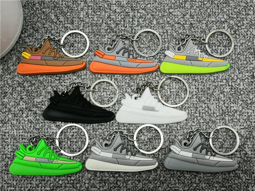 

Mini Silicone BOOST 350 V2 Shoes Keychain Bag Charm Woman Men Kids Key Ring Car Key Holder Gift SPLY-350 Chic Sneaker Keychain
