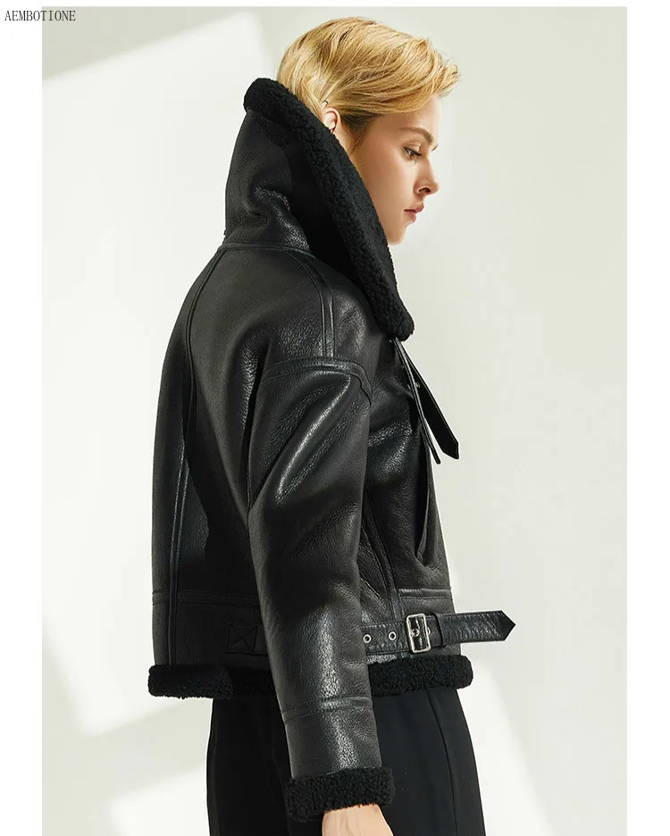 short shearling jacket