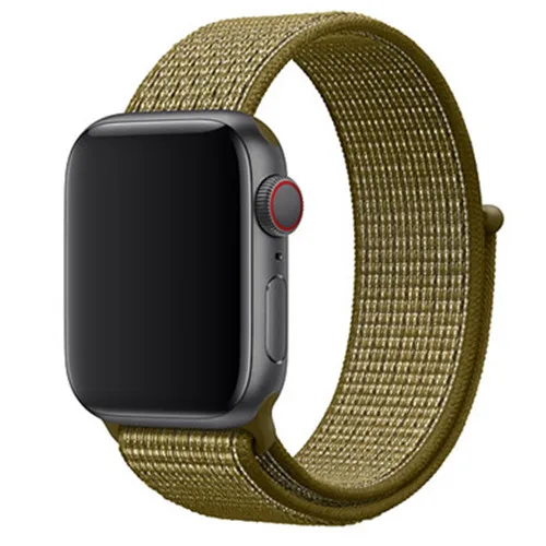 Нейлоновый браслет-петля 40 44 мм для Apple watch band 4 5, спортивный сменный ремешок, аксессуары, дышащая повязка для Iwatch 3 2 1 38 42m - Цвет ремешка: Olive flak