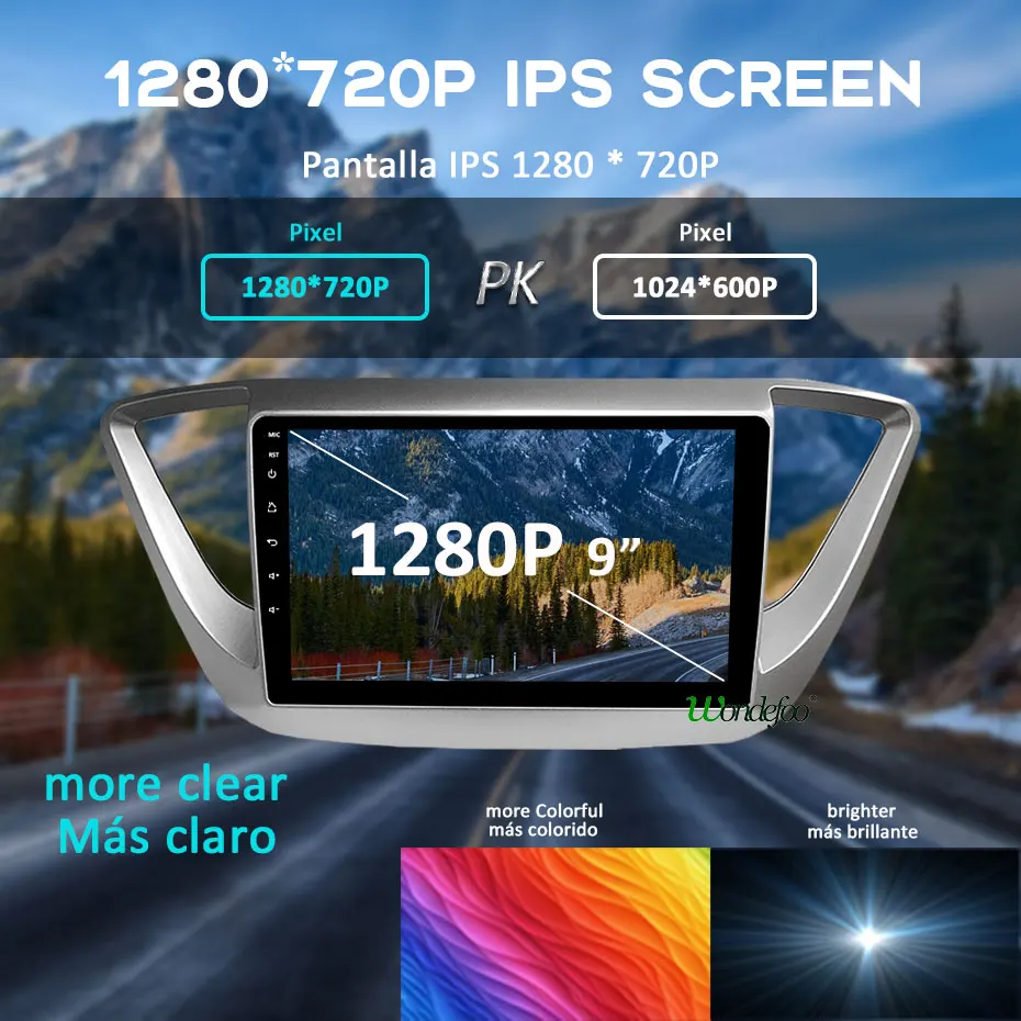 1280P Android 9,0 4G 64G Carplay Авто gps для hyundai Verna Solaris 2012 2013 навигация Радио стерео без DVD плеера