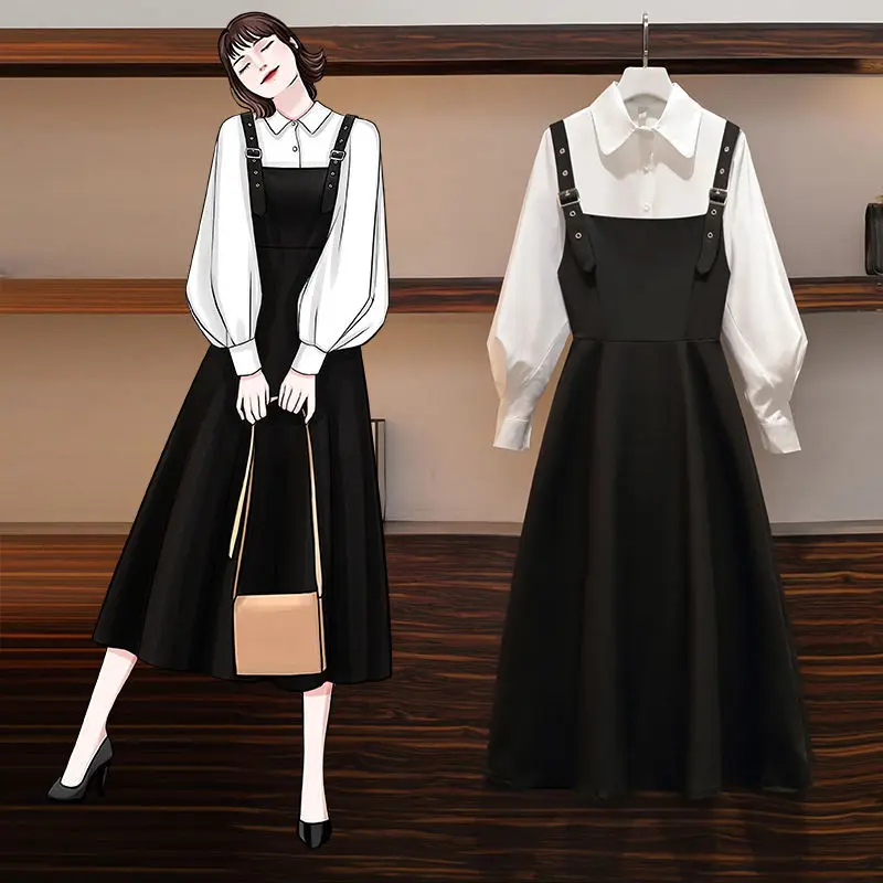 Sling Long College Lolita Dress for Women Junior Girls