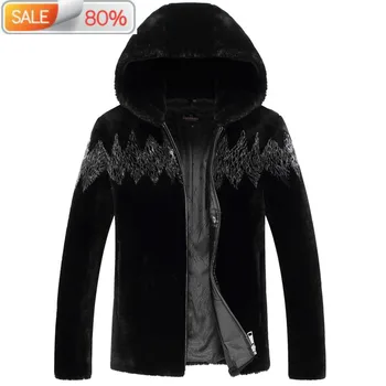 

Winter Jacket Natural Sheep Shearling Fur Coat Men Clothes Fashion Mens Short Jackets Winterjas Heren 16-B06 ND7A2