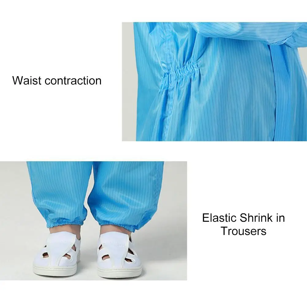 Disposable Protective Gown Protective Coverall Reusable Dust-proof Anti-static Protection Overall Suit With Hood Elastic Cuffs