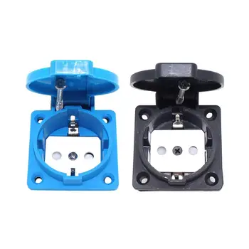 

EU European Power Female Socket Waterproof IP54 Industrial AC Electrical Outlet Rewireable Plug Adaptor Extension Cord Connector
