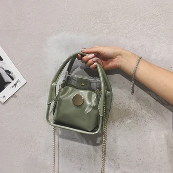 

bags for women 2020 summer fashion PVC transparent women's handbag chain women's bag bolsa feminina sac a main femme handbag