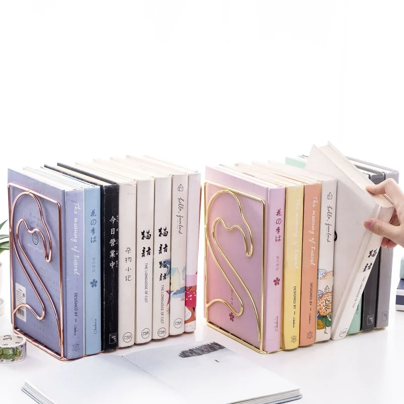 Держатель для книг в скандинавском стиле, стойка для дома, офиса, библиотеки, школы, учебы, Декор, железный файл, офисный стол хранение, органайзер для книг