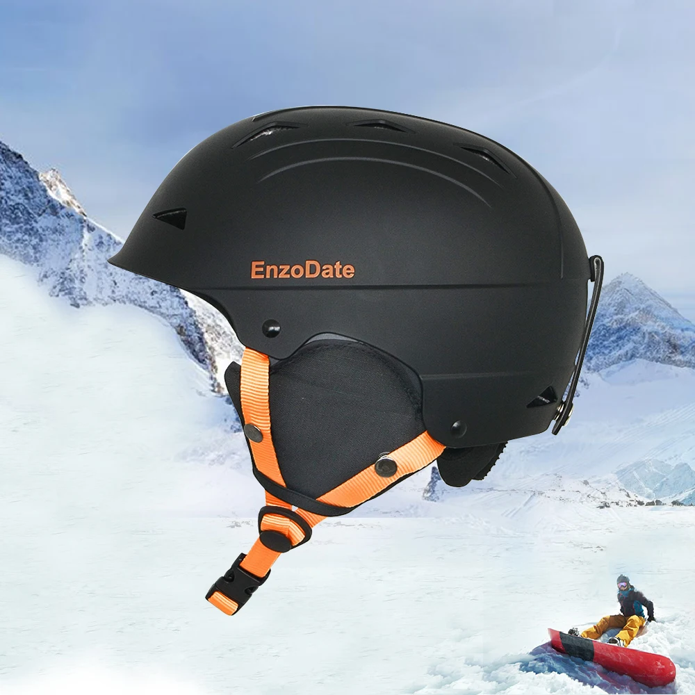 EnzoDate лыжный шлем, светильник, вес, зимний спортивный шлем для сноуборда для мужчин и женщин со съемными наушниками