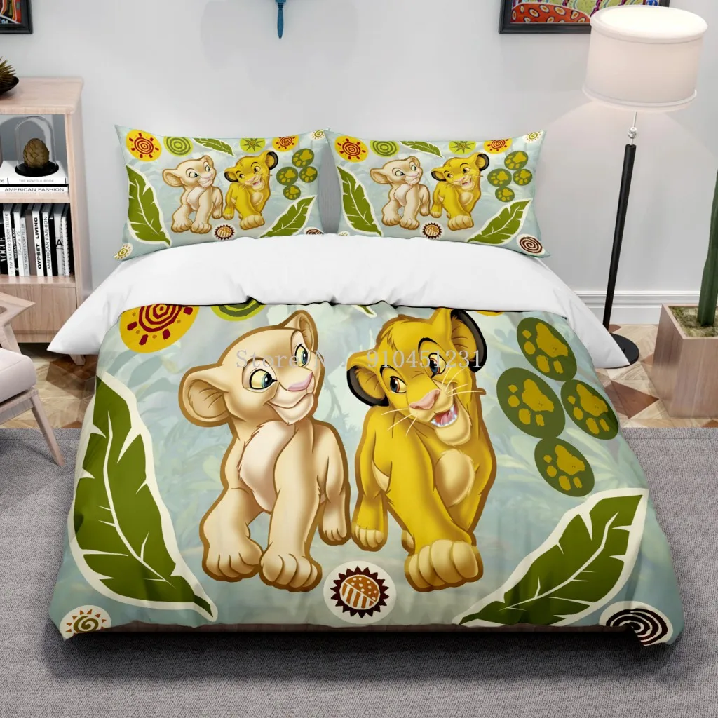 Cartoon Disney Lion King Simba Bedding Set Duvet Covers Pillowcases Bed