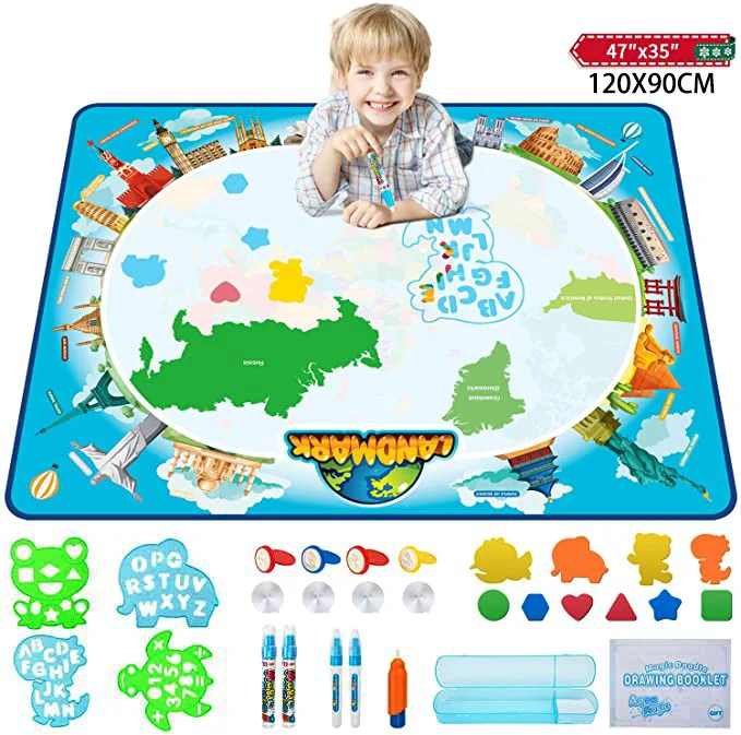 

Fun Educ Game Draw Toy Aqua Doodl Magical Color Magic Water Drawing Mat Board Coloring Book Children Educational For Kids Toys