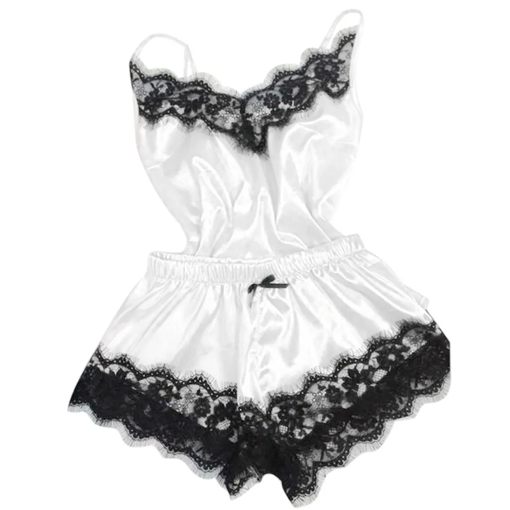 

Sexy lingerie porno body underwear Women babydoll pajamas Dress mini Halter Fashion Sexy Lace Sleepwear Temptation Nightdress H4