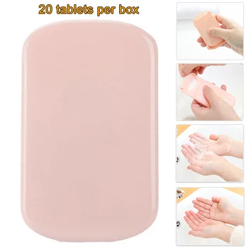 

20pcs/box Hand Wash Disposable Thin Mini Skin Care Travel Portable Kitchen Cleaning Scented Bath Hiking Camping Soap Paper