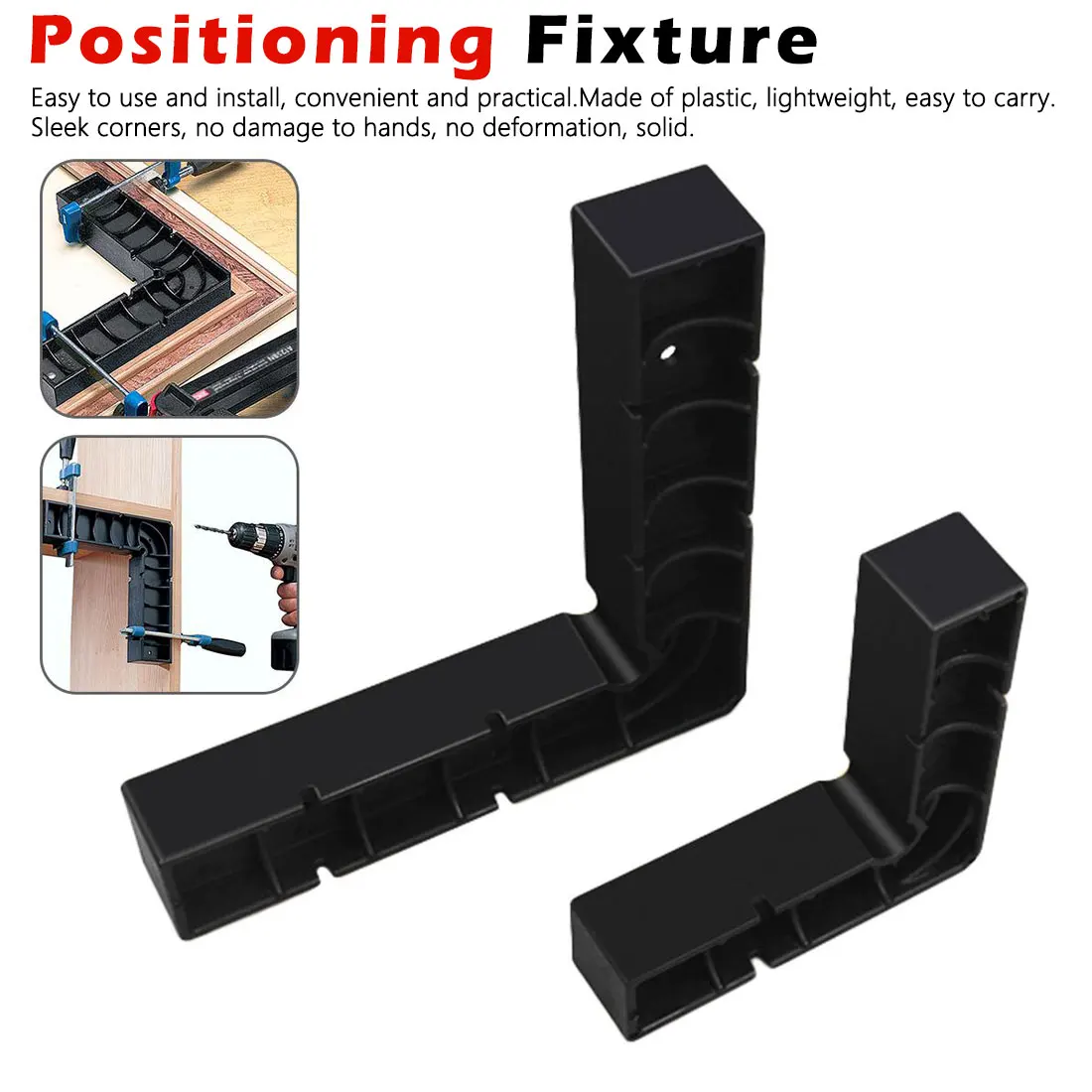

Positioning Fixture 2pcs Plastic Precision 90 Right Angle Positioning Block Jig Clamp For Wood Working Right Angle Clamp