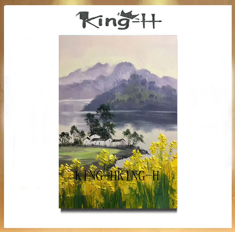 

Impression landscape oil painting on the canvas quality hand-painted rape bucolic high quality decorative home and hotel lobby