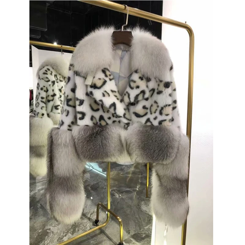 

9.8 2019 Autumn Winter New women Fox Fur patchwork Fur fashion real fur coat