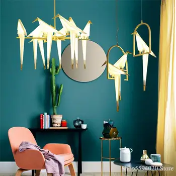 

Nordic Bird LED Chandelier Lights Pendant Lamp Ceiling Lamp Hanging Light Fixture Living Room Loft Decor Home LED Bulbs Art Deco