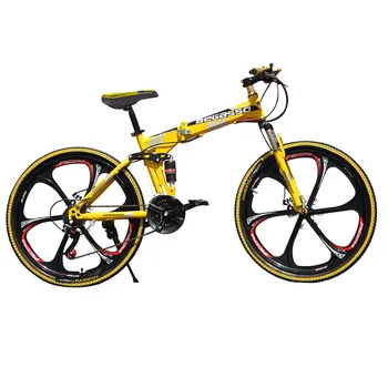

26 Inch Folding Mountain Bike Variable Speed Bicycle Adult Men Women 21-Speed Bicycles Dual Disc Brakes Road Bikes Racing Bike