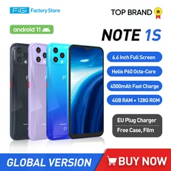 World Premiere FIGI NOTE 1S Android 11 Mobile Phone Helio P60 OCTA Core Smartphone 4G RAM 128G ROM Cellphone 4500mAh Fast Charge