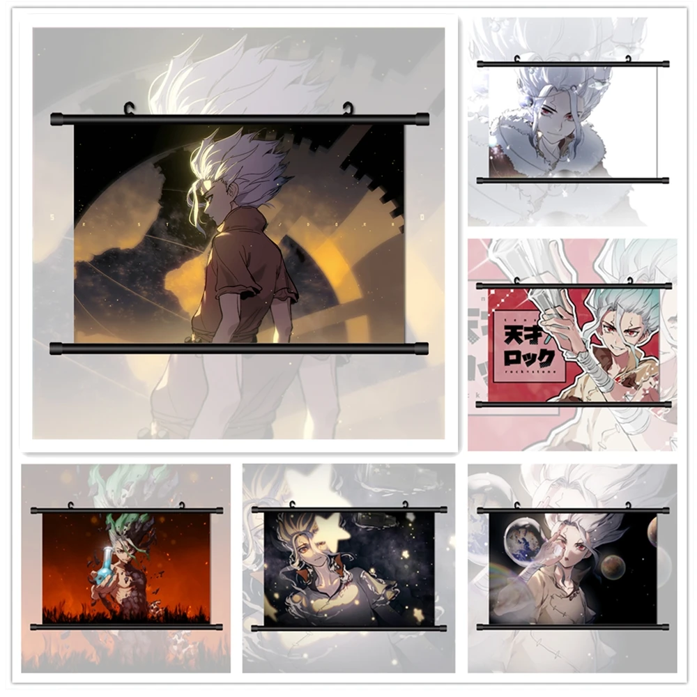 Dr. STONE Ishigami Senkuu Anime Manga HD Print Wall Poster Scroll | Дом и сад