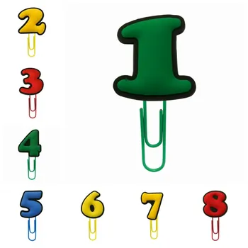 

8pcs Numbers&Mathematics Symbol Bookmarks for Books Colorful Book Mark Paper Clips for School Teacher Office Supply Kids Gift