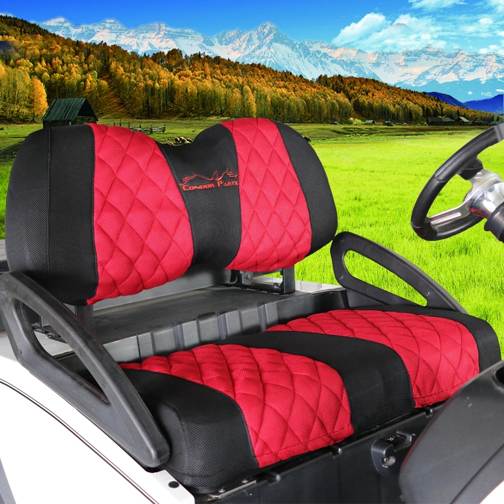 10L0L Golf Cart Seat Cover Fit Club Car Precedent Yamaha, Washable  Polyester Front / Rear Seat Cover- L 