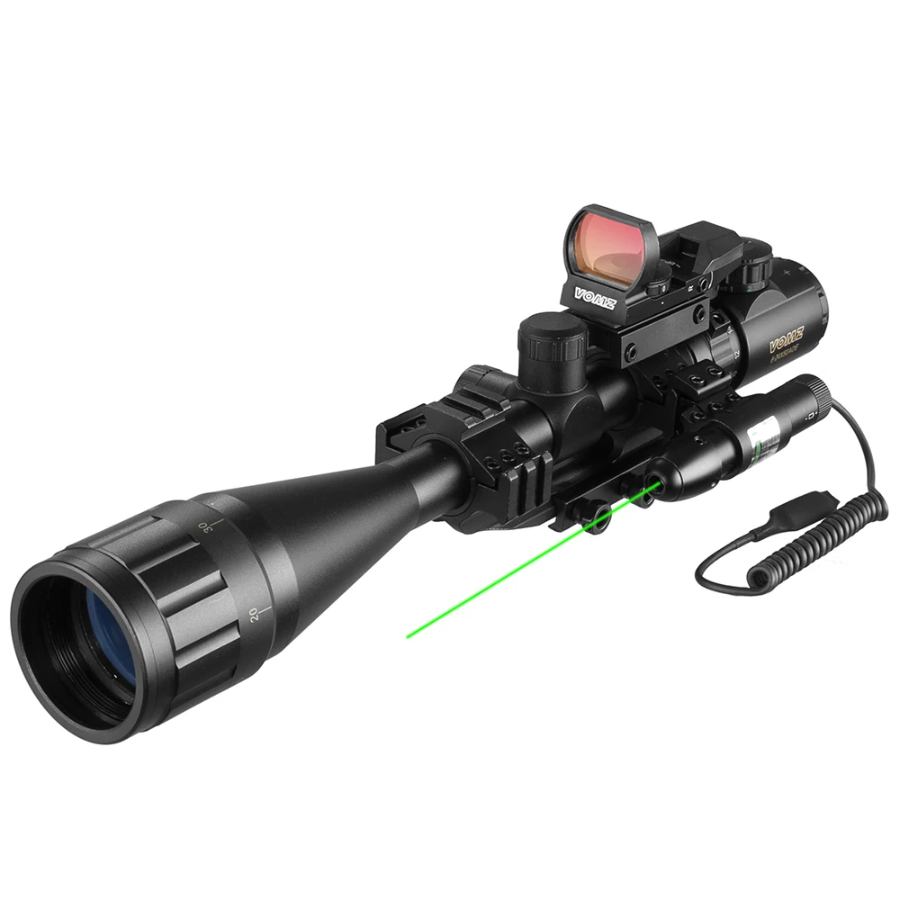 Tactical Rifle Scope 6-24x50 AOEG Holographic Red Dot R/G Laser Tripod Combo Set 