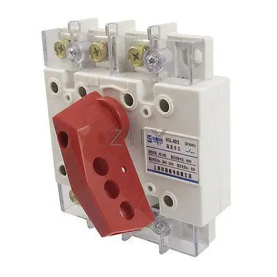 AC 380V 50Hz 80A 2P+ E 660V изолятор 35 мм Монтажный рельсовый изолирующий переключатель