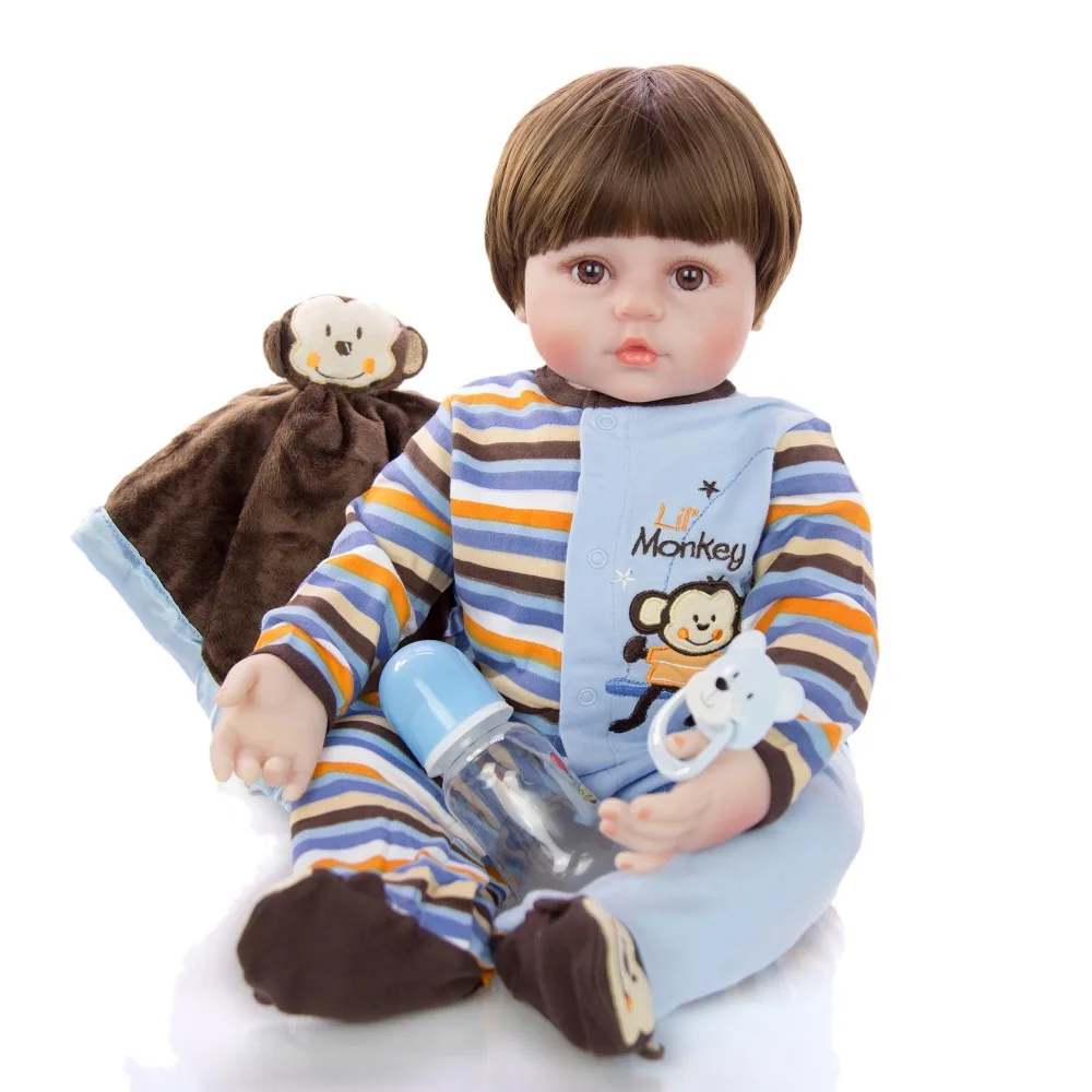 Кукла реборн силиконовая виниловая 24 дюйма 60 см|Куклы| |