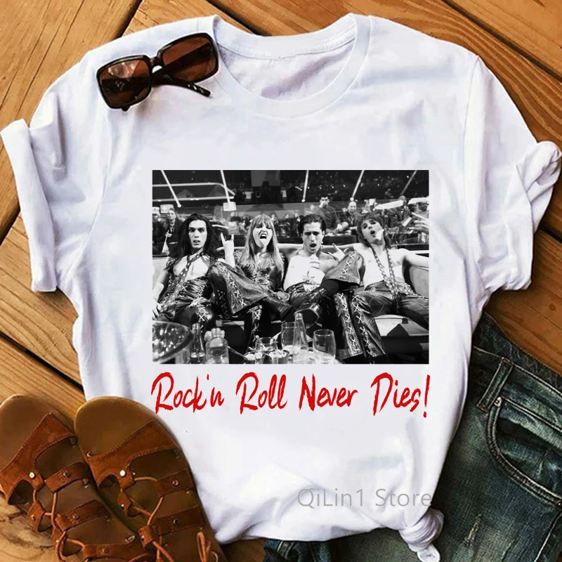 abajo Hospitalidad Real Camiseta con estampado gráfico de Rock And Roll para mujer, camiseta retro  para mujer, ropa de Tumblr|Camisetas| - AliExpress