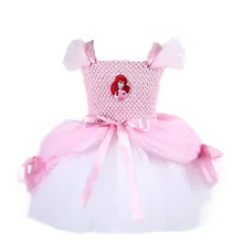 Спящая Красавица Принцесса Аврора до колена День рождения платье пачка Дети Пушистый персонаж Мультфильм Хэллоуин Косплей Платья