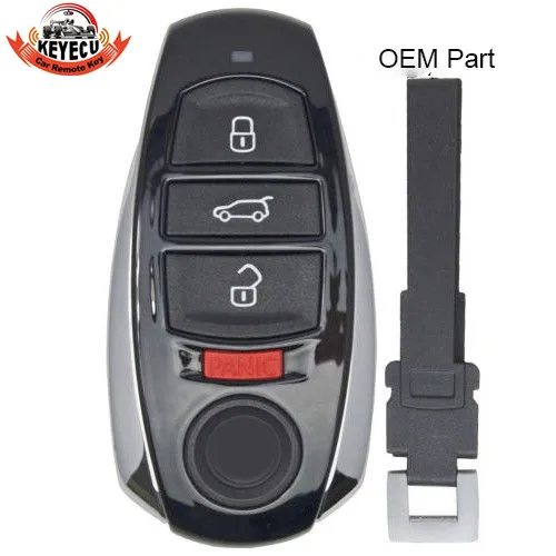 Брелок KEYECU с 4 кнопками для VW Touareg 434MHZ FCC ID: IYZVWTOUA