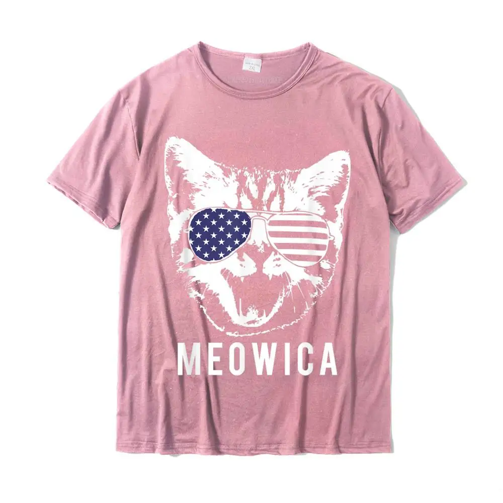 cosie Crazy Crew Neck T Shirt Summer Tops Shirts Short Sleeve for Men Newest Pure Cotton Design Top T-shirts Wholesale Meowica  Funny Patriotic Cat 4th of July T-shirt__MZ14870 pink