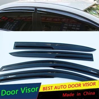 

For 2015-2017 Honda Accord Plastic Window Visor Vent Shades Sun Rain Deflector Guard For 9th Accord Auto Door Visor 4PCS/SET