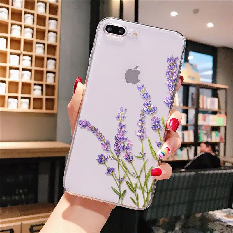 Yinuoda простой чехол с лавандовыми фиолетовыми цветами для телефона iPhone 8 7 6 6S Plus X XS