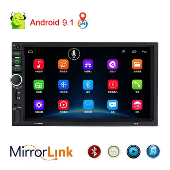 

Andriod 9.1 Car Multimedia Player GPS Navigation 2DIN Car Radio Audio Stereo FM WIFI AUX USB Universal Autoradio Backup Monitor