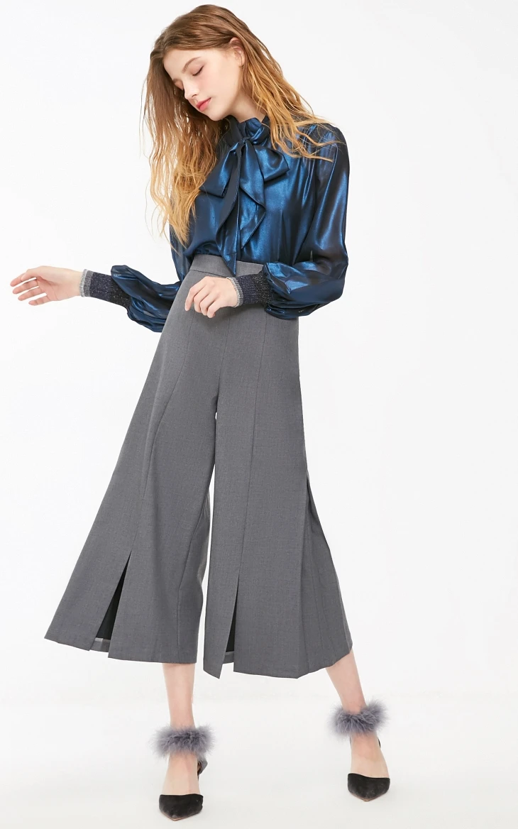 Vero Moda женские овечья шерсть 3D пошив широкие брюки | 31916J513