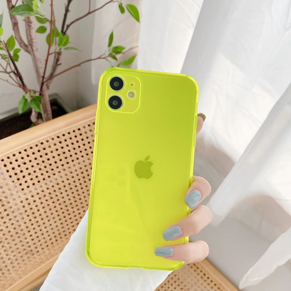 100Pcs/Lot Neon Fluorescent Clear Color Phone
