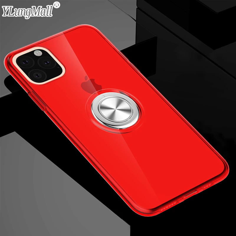 

Soft Transparent Finger Ring Case for iPhone 11 Pro X XR XS Max 2019 TPU Cover iPhone 6 6s 7 8 Plus Luxury Magnetic Holder Case