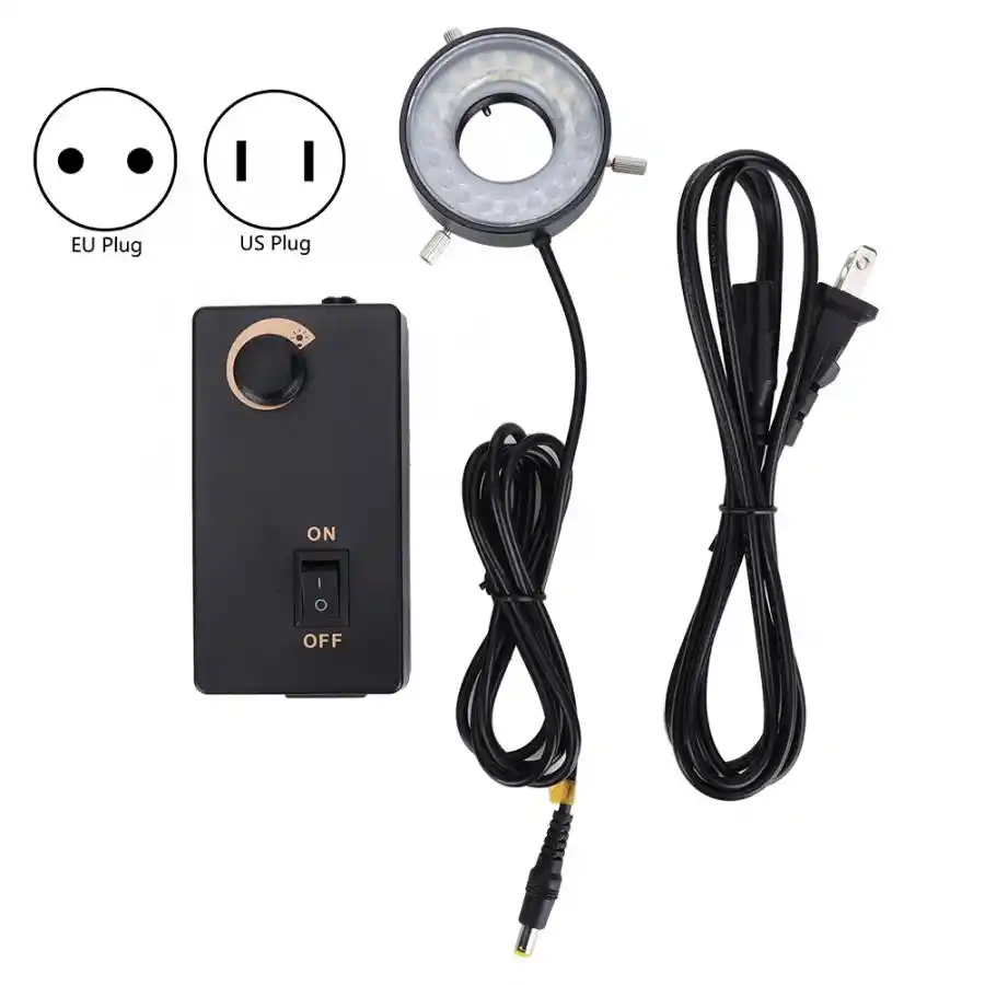 US Plug Adjustable Source Microscope Ring Light for Video Microscopes Optical Instrument LED Brightness Adjustable Light US Plug Adjustable Source Microscope Ring Light for Video Microscopes Optical Instrument LED Brightness Adjustable Light
