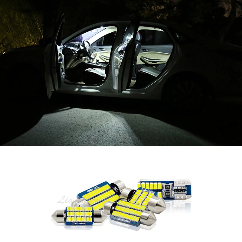 8Pcs Canbus Error Free Map Dome Trunk License Light LED Interior Kit Package For Mitsubishi Lancer/ Evolution X 2008-2012 | Автомобили и